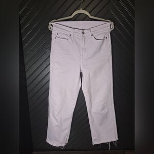 7 For All Mankind Cropped Straight Fit Jeans